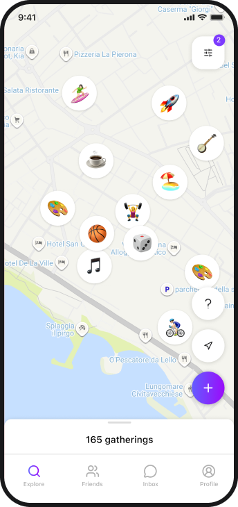 See gatherings happening nearby